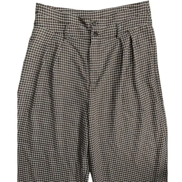 CIDER Preppy Houndstooth High Waist Wide Leg Trousers Size XL - Picture 7 of 12